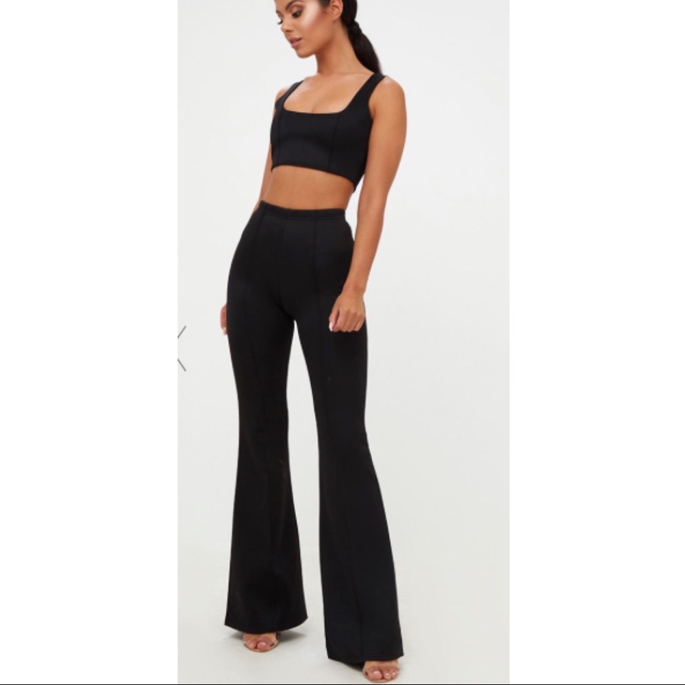 PLT Black High Waist Extreme Flare Pants